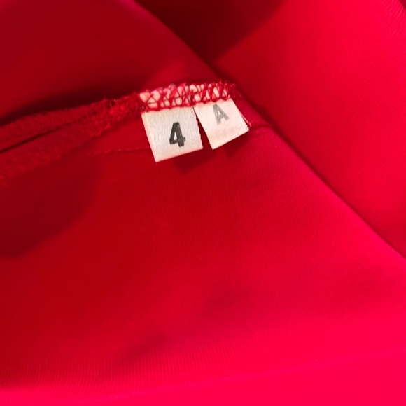 Vintage Red Silk Button-Up Blouse Size 4 Retro Sexy Feminine - Picture 6 of 7